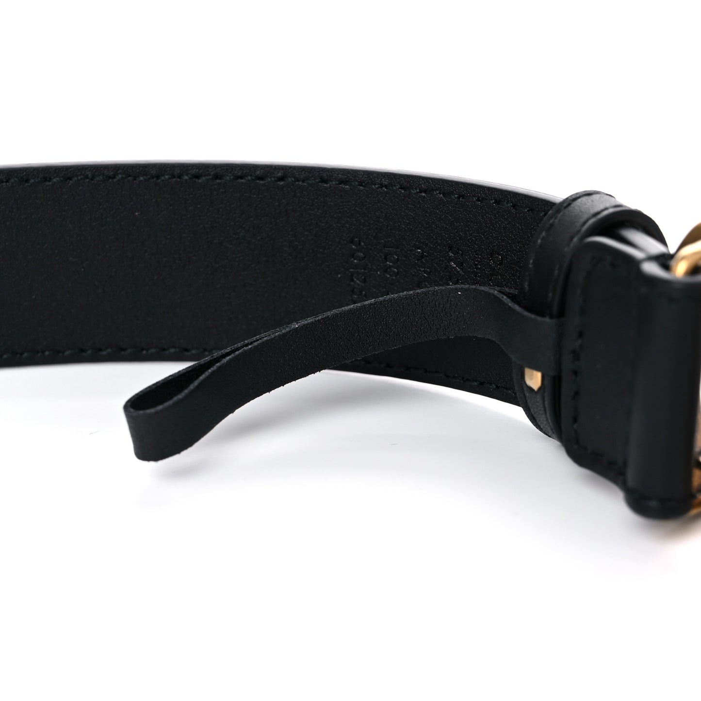 Calfskin Framed Double G Belt 100 40 Black