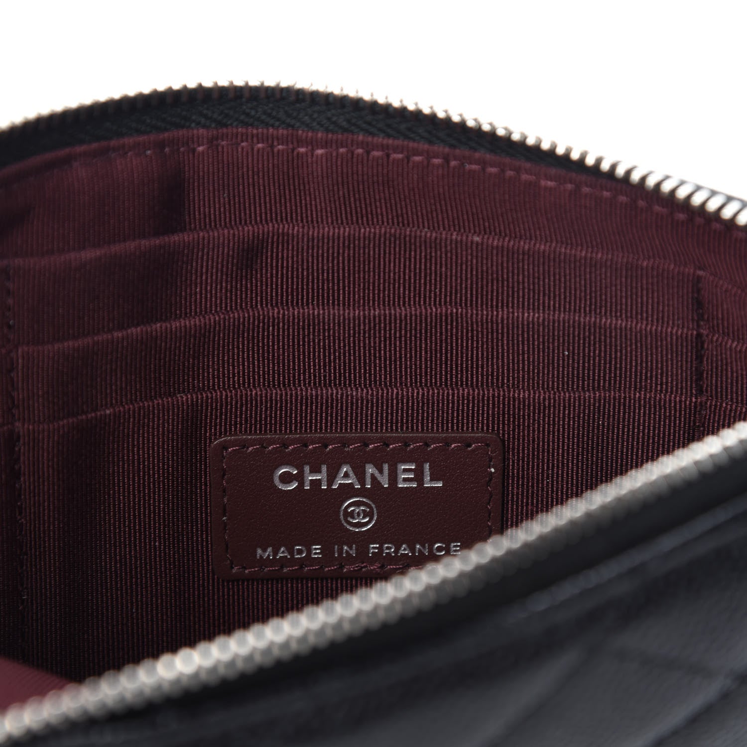 Chanel Caviar Quilted Classic Flat Wallet Pouch Black 6 of 8