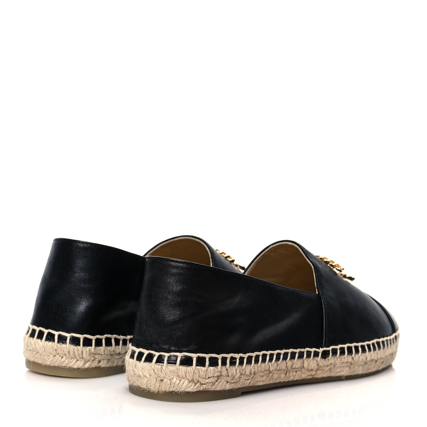 Chanel Calfskin Chain CC Espadrilles 41 Black 4 of 8