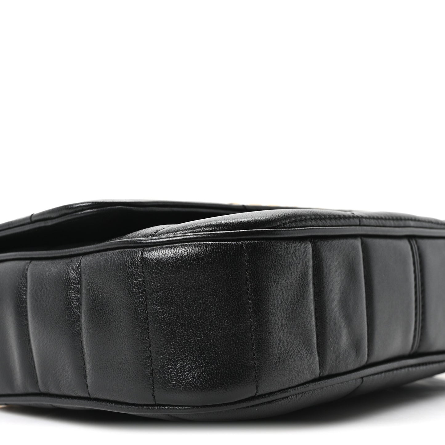 Goatskin Matelasse Chain Shoulder Bag Black