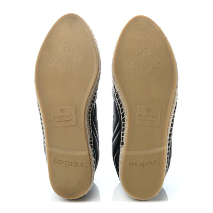 Gucci Nappa Matelasse GG Marmont Espadrilles 38.5 Black 4 of 6