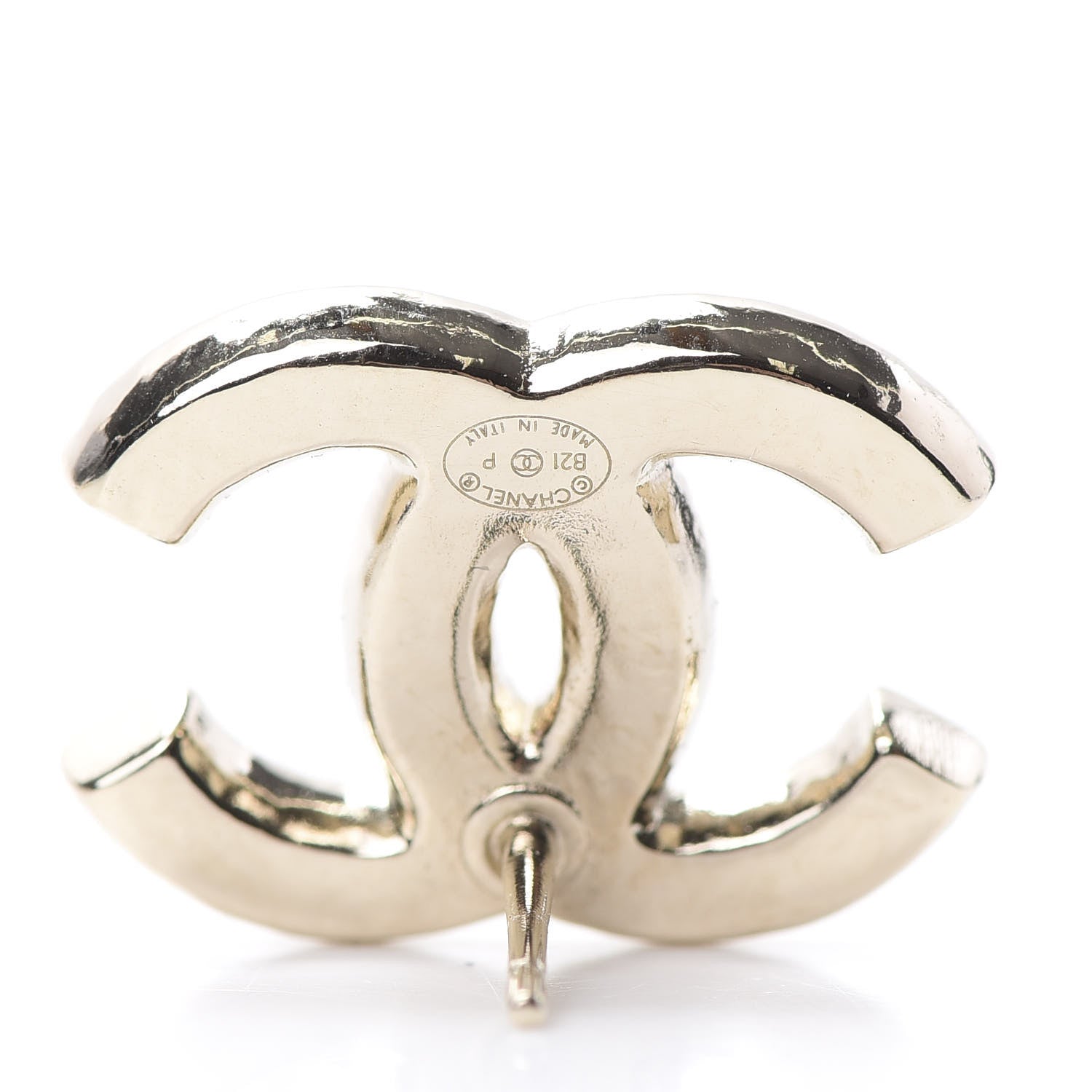Chanel Pearl CC Earrings Gold 4 of 5