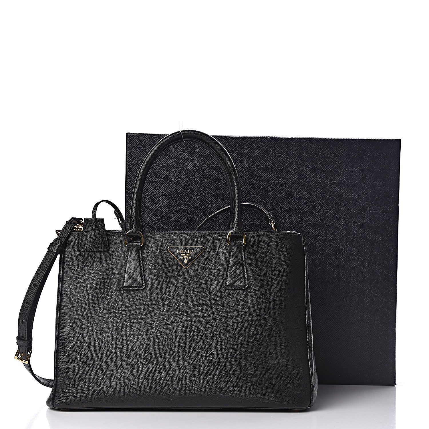 Prada Saffiano Medium Galleria Double Zip Tote Black 19 of 19