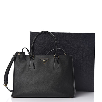 Prada Saffiano Medium Galleria Double Zip Tote Black 19 of 19