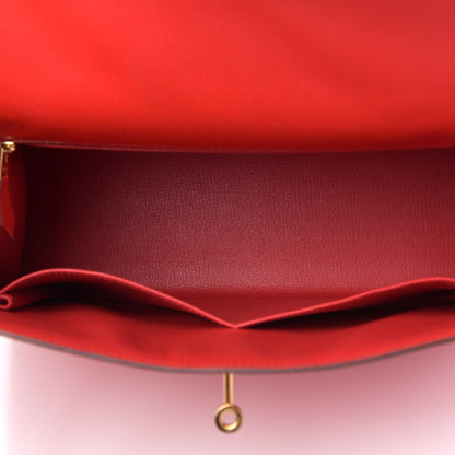 Hermes Epsom Kelly Sellier 32 Rouge de Coeur 6 of 12