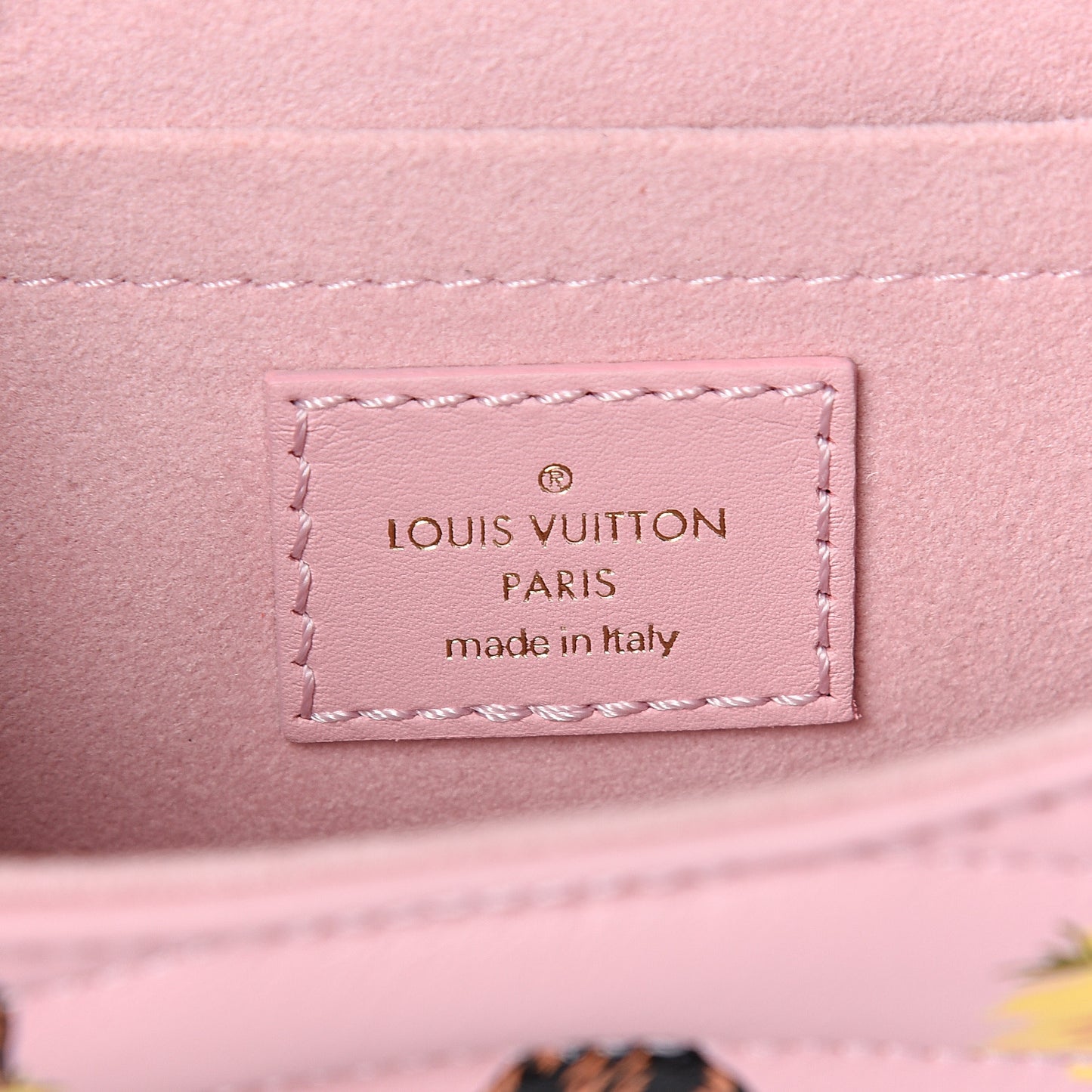 Calfskin Leopard Print New Wave Chain PM Light Pink