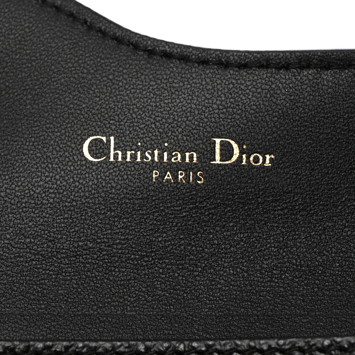 Christian Dior Grained Calfskin Saddle Card Holder Black 6 of 9