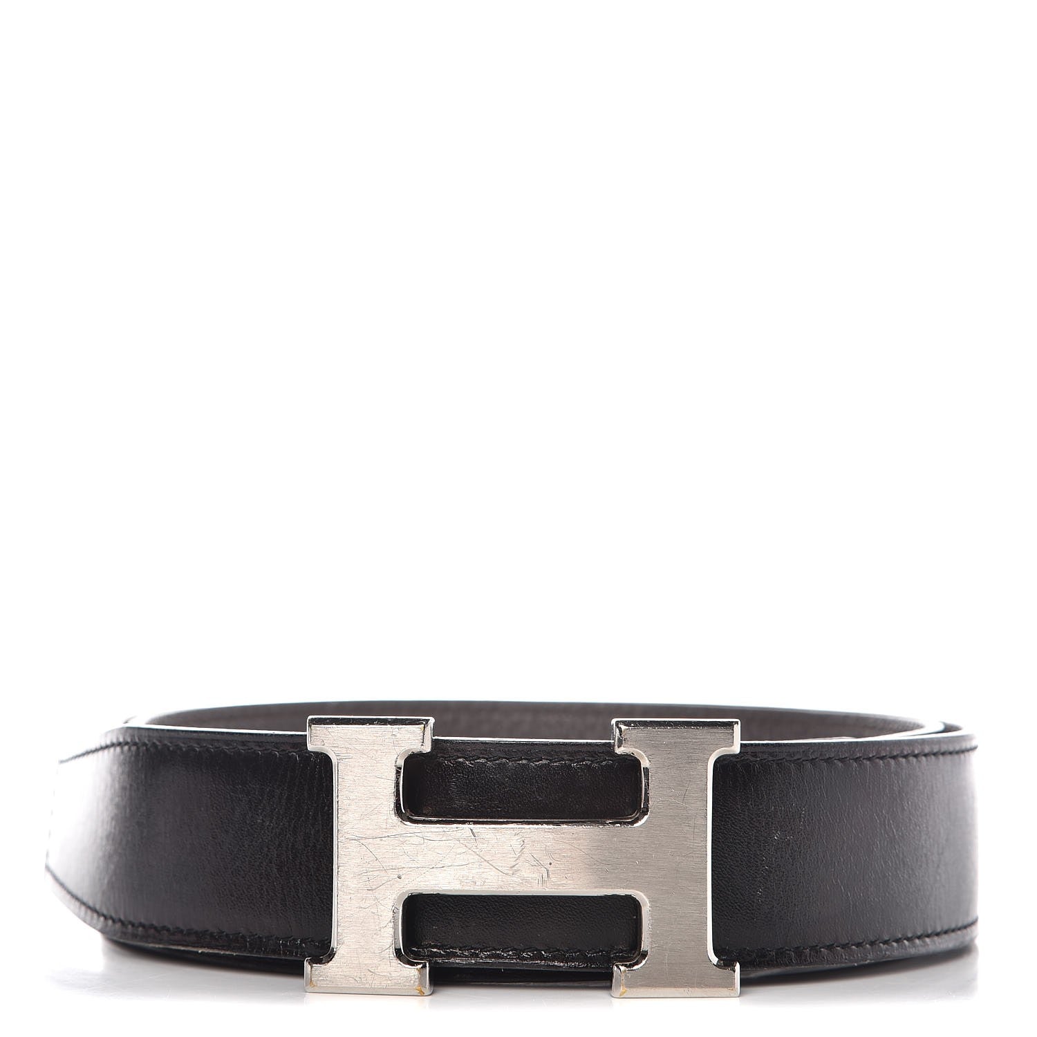 Hermes Box Togo 32mm H Belt 85 Black Etain 1 of 11