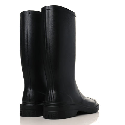 Chanel Caoutchouk CC High Boots 37 Black 4 of 8