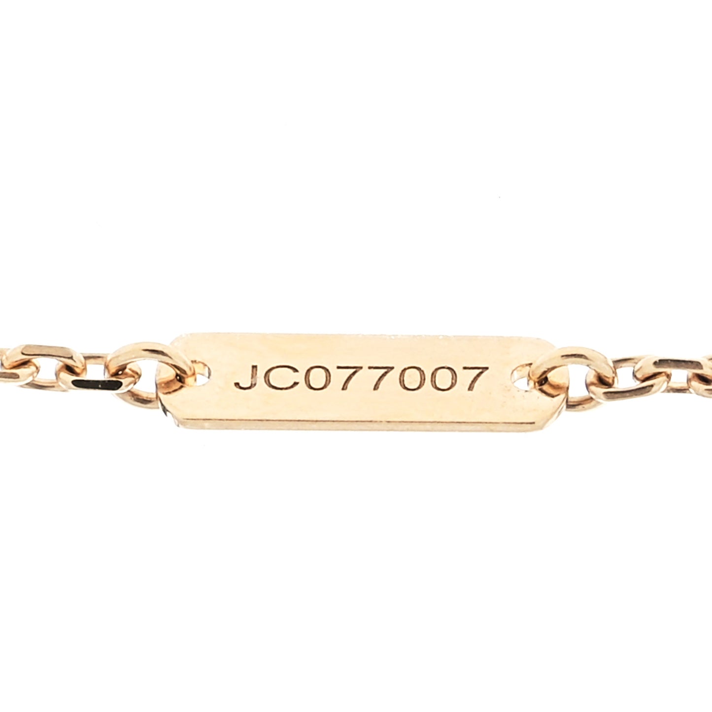 18K Yellow Gold Guilloche Vintage Alhambra Pendant Necklace