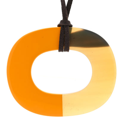 Hermes Lacquered Buffalo Horn Pendant Necklace 3 of 3