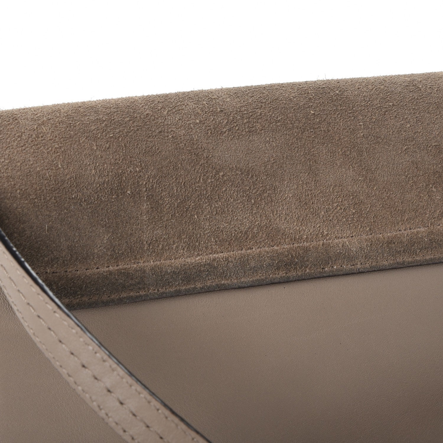 Chloe Suede Calfskin Small Faye Shoulder Bag Motty Grey 10 of 13