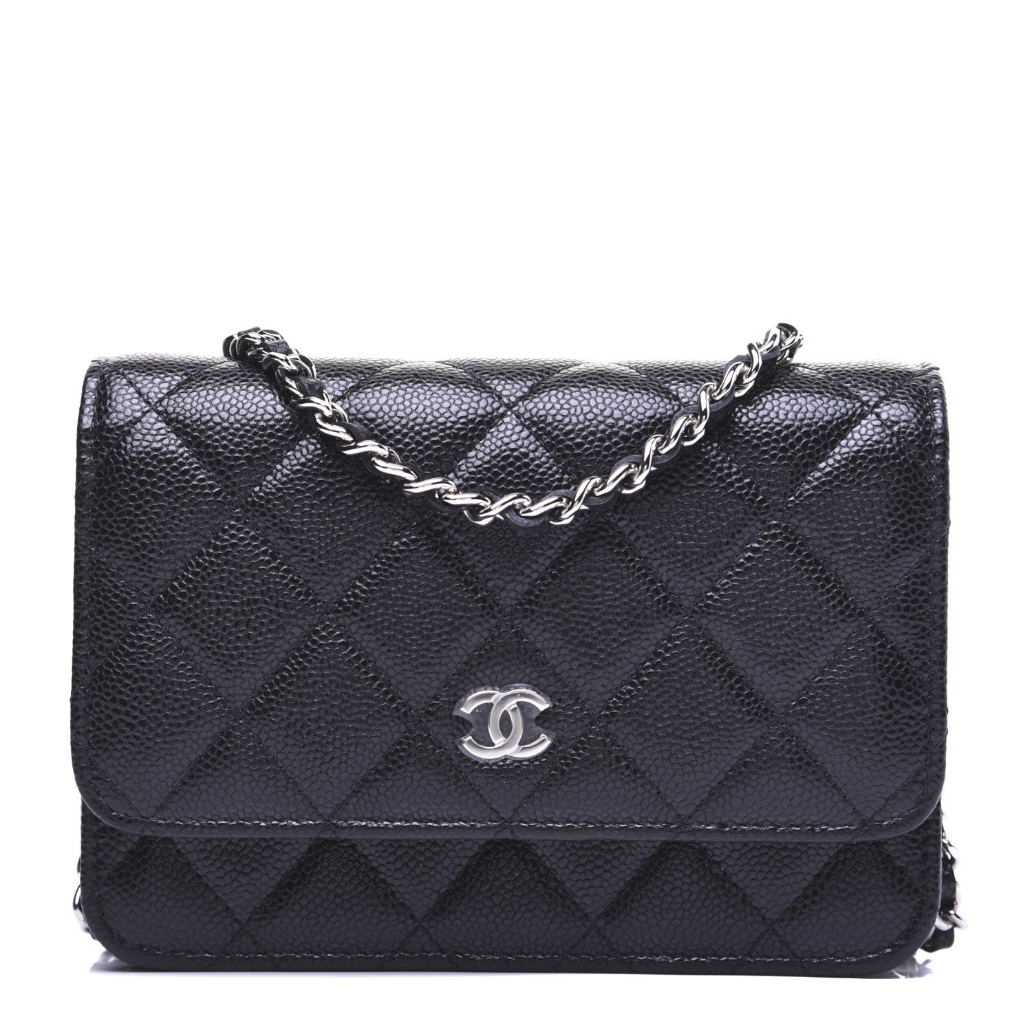 Chanel Caviar Quilted Mini Wallet On Chain WOC Black 1 of 13