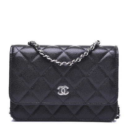 Chanel Caviar Quilted Mini Wallet On Chain WOC Black 1 of 13