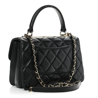 Chanel Lambskin Quilted Small Trendy CC Dual Handle Flap Bag Black 3 of 12