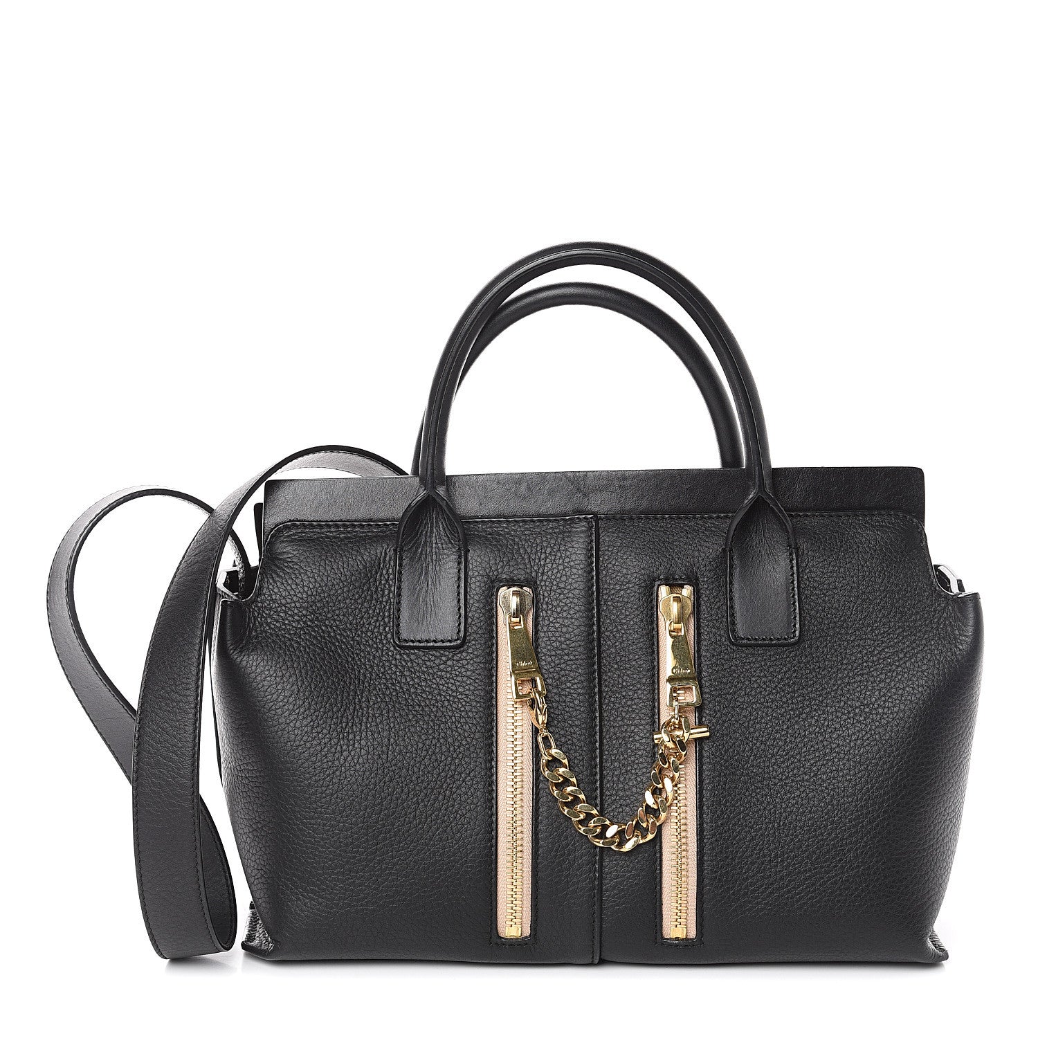 Chloe Grained Calfskin Small Cate Satchel Black 1 of 9