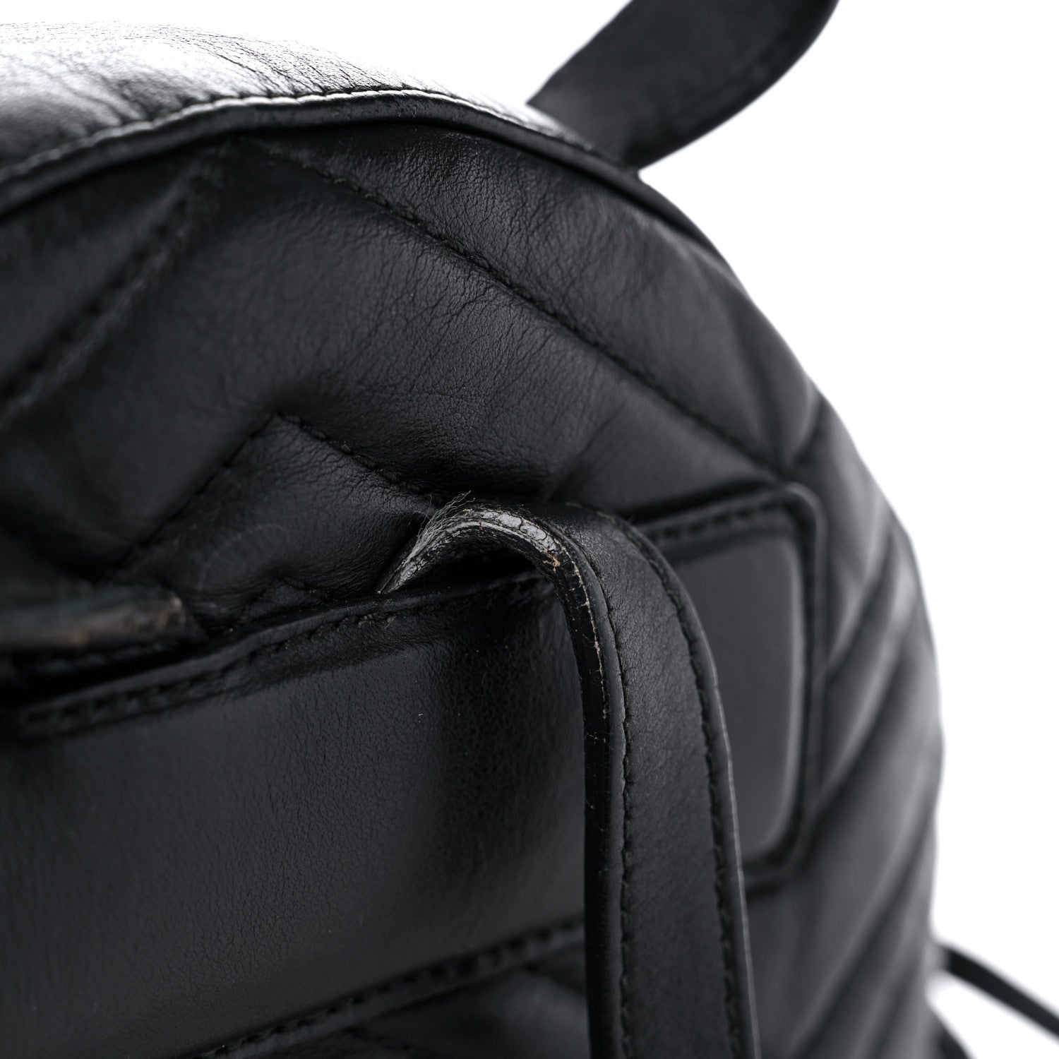 Gucci Calfskin Matelasse GG Marmont Dome Backpack Black 14 of 20