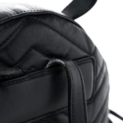 Gucci Calfskin Matelasse GG Marmont Dome Backpack Black 14 of 20
