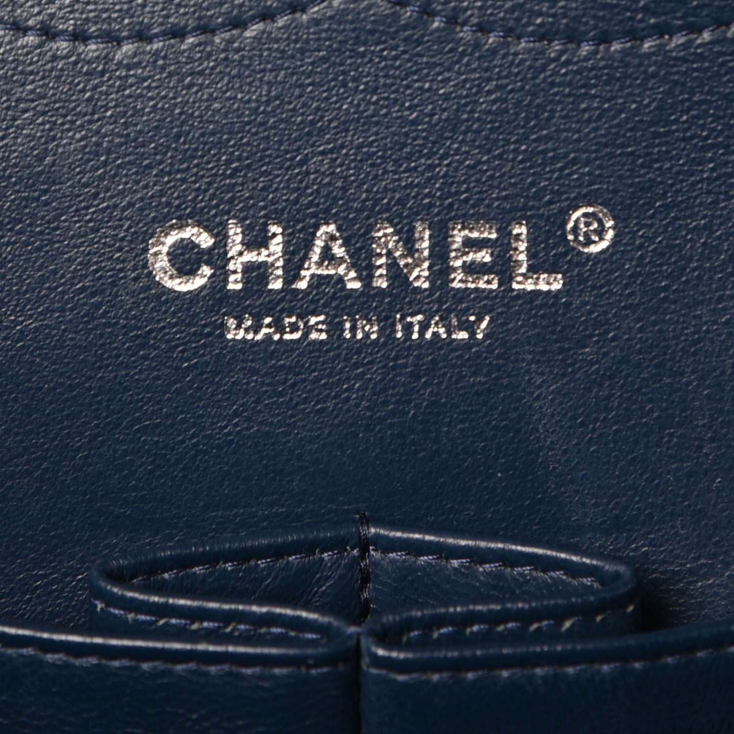 Chanel Caviar Quilted Jumbo Double Flap Navy Blue 7 of 9