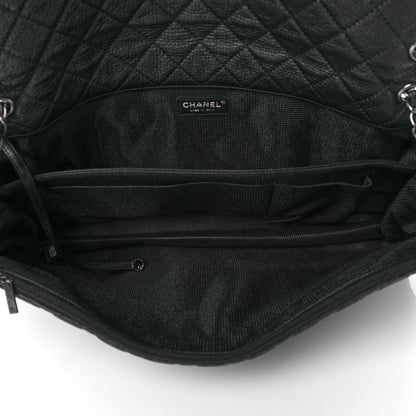 Chanel Calfskin Quilted XXL Travel Flap Bag Black 5 of 11