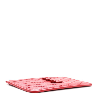 Saint Laurent Crinkled Calfskin Matelasse Niki Bill Pouch Red 4 of 9