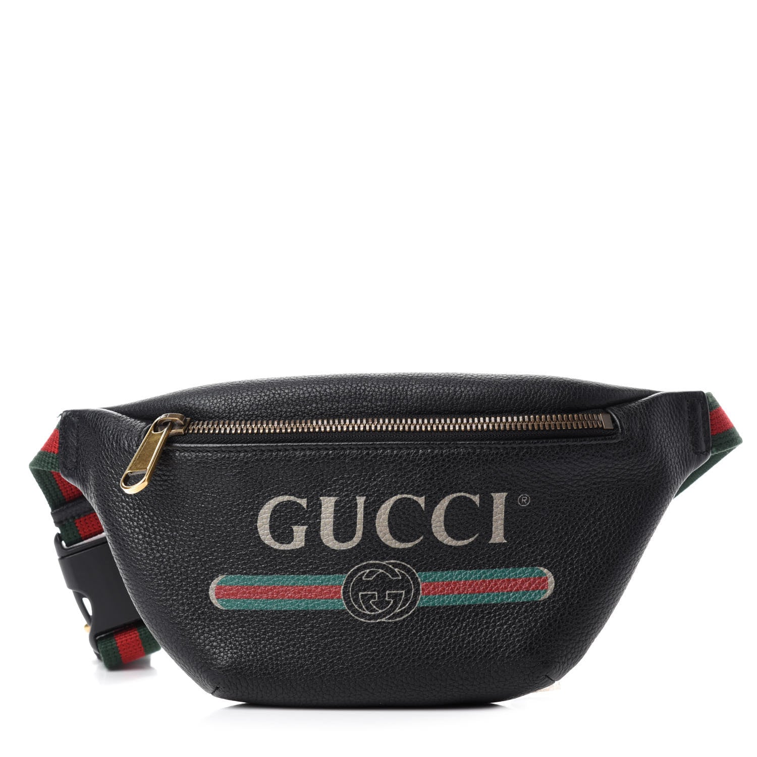 Gucci Grained Calfskin Small Logo Belt Bag Black 1 of 11
