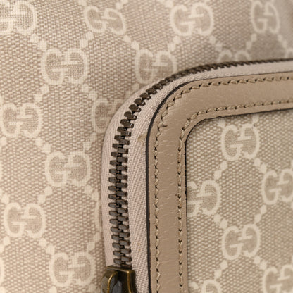 Gucci GG Supreme Monogram Azalea Calfskin Retro Interlocking G Buckle Backpack Beige Mystic White 11 of 13