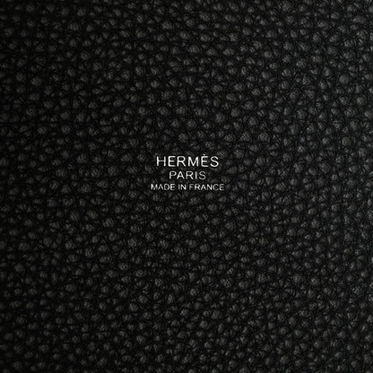 Hermes Taurillon Clemence Monochrome Picotin Lock 22 MM Black 5 of 9