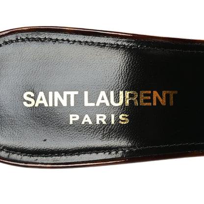 Saint Laurent Patent Tartaruga Sexy 95mm Mules 37 Tortoise Brown 6 of 9