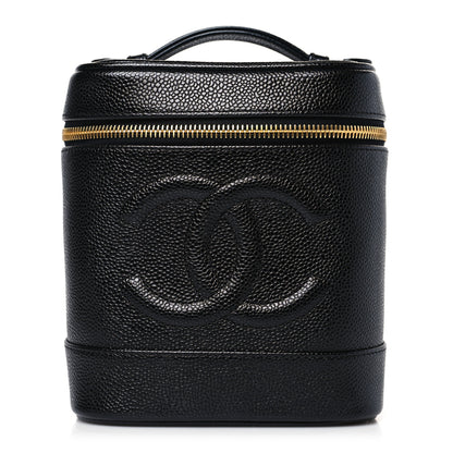 Chanel Caviar Vanity Cosmetic Case Black 1 of 10