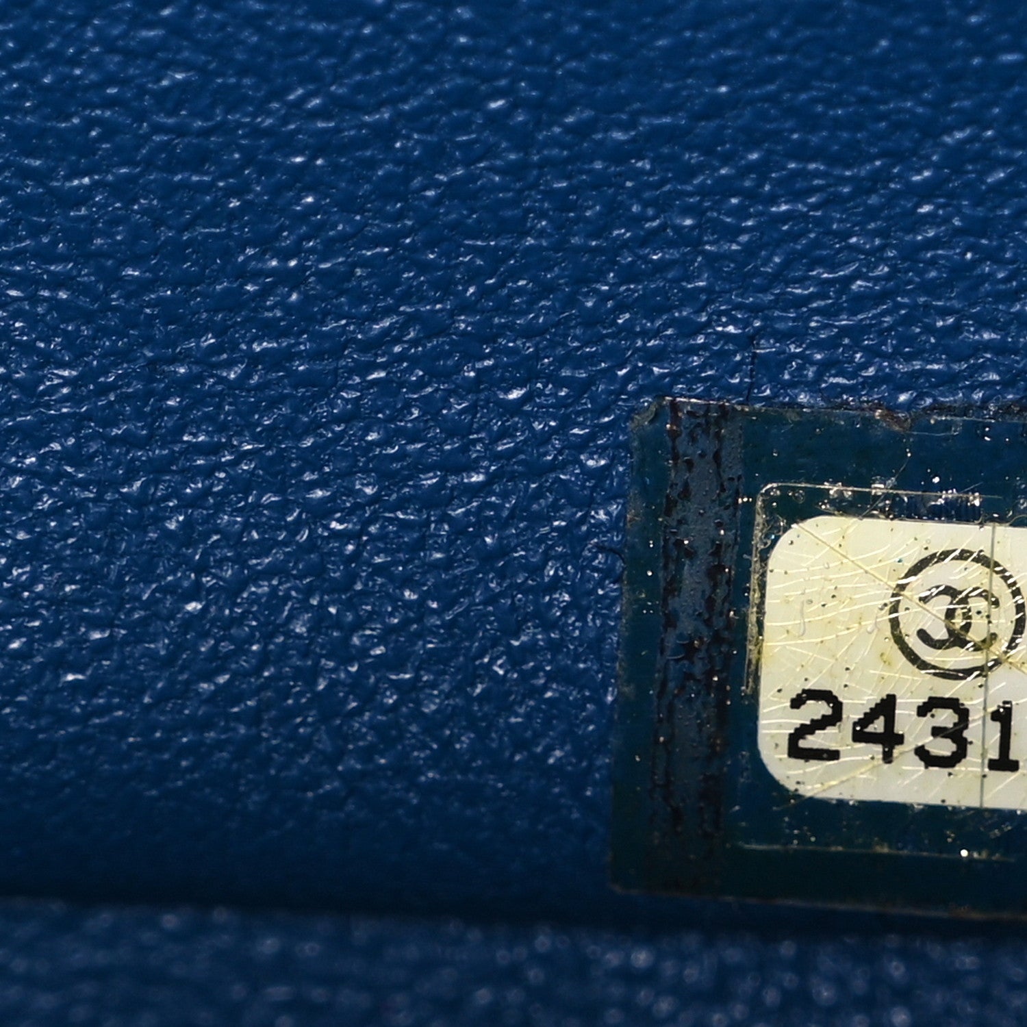 Chanel Lambskin Reverse Chevron Quilted Mini Round Top Handle Flap Blue 7 of 10