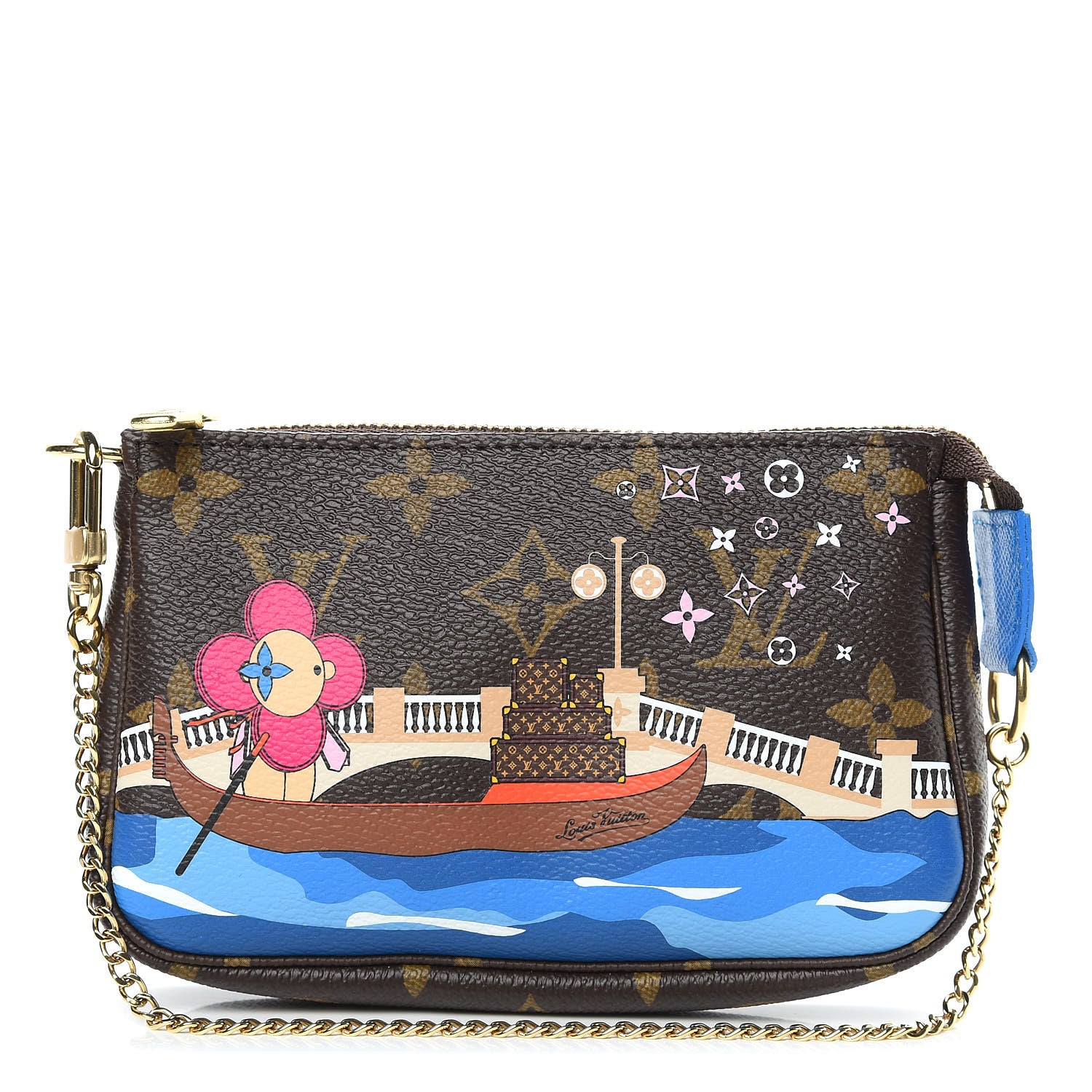 Louis Vuitton Monogram 2019 Christmas Animation Mini Venice Pochette Accessories Blue 1 of 10