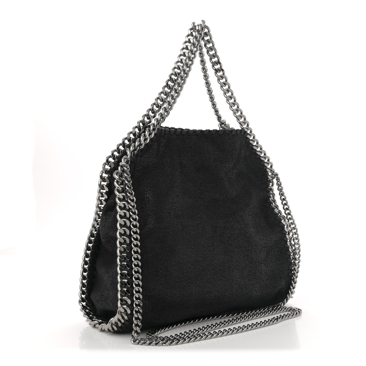 Stella McCartney Shaggy Deer Mini Falabella Tote Black 4 of 19