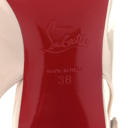 Christian Louboutin Patent So Jane Sling 55 Pump 38 Leche 7 of 8