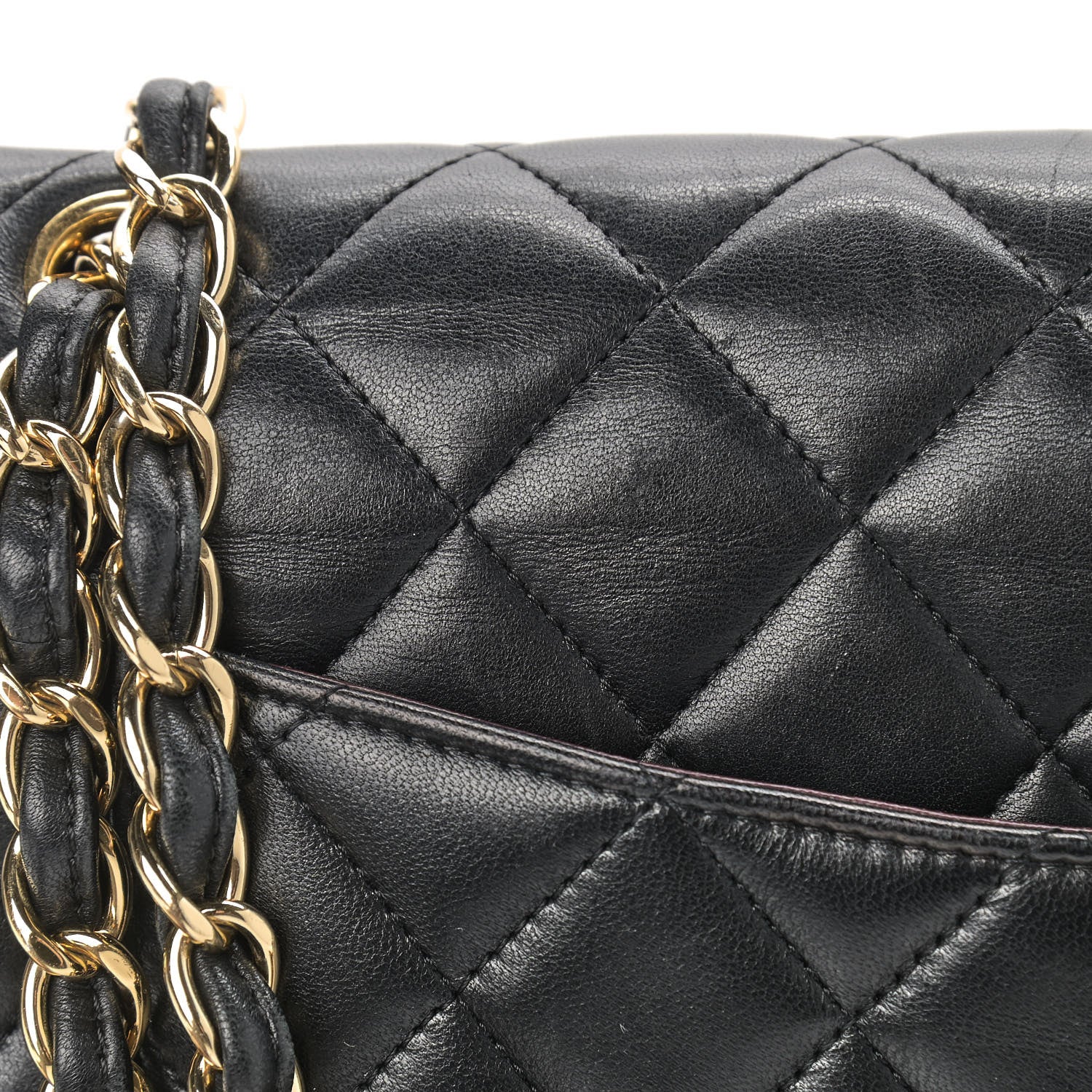 Chanel Lambskin Quilted Jumbo Double Flap Black 19 of 19