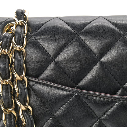 Chanel Lambskin Quilted Jumbo Double Flap Black 19 of 19