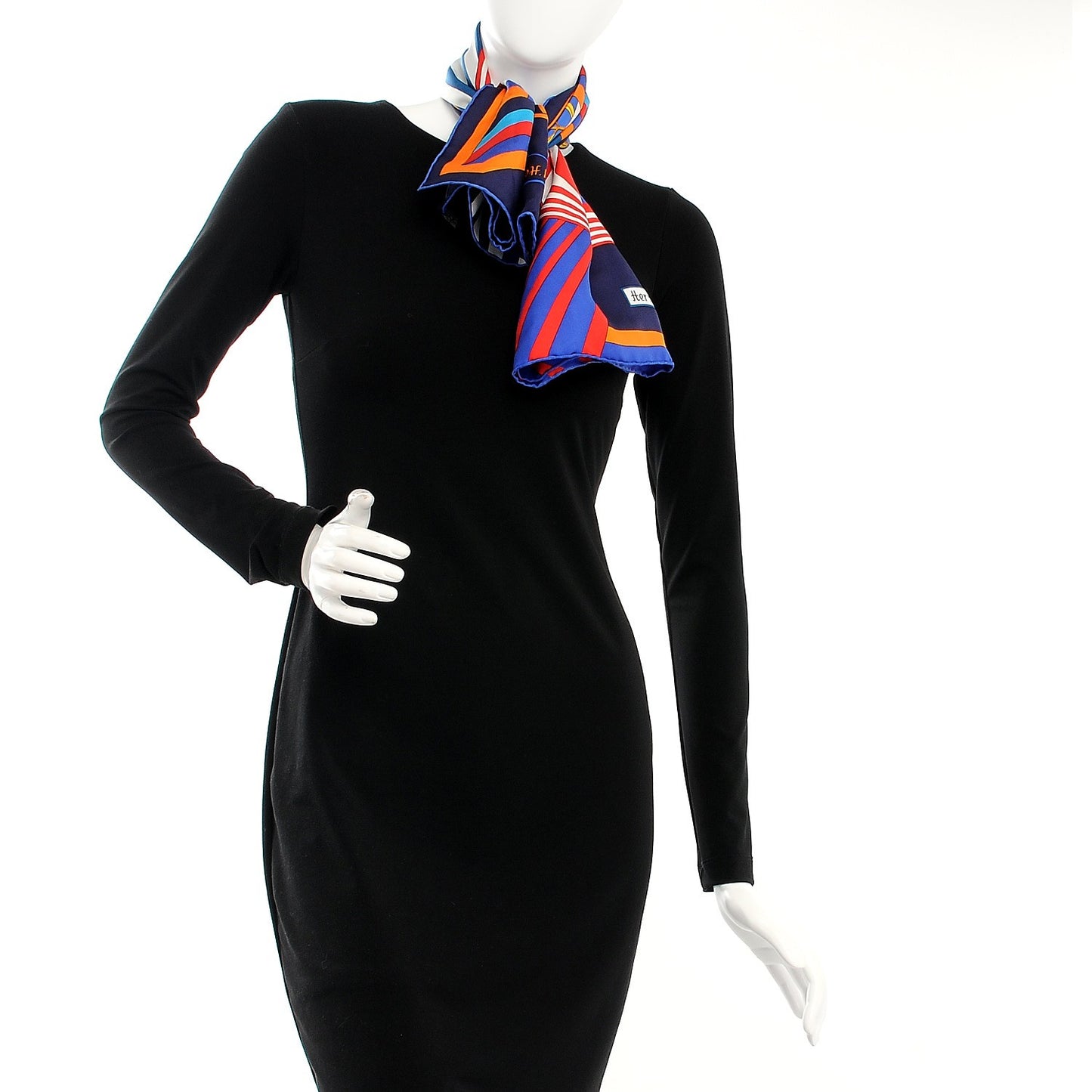 Silk Les Jeux d'Scarf 90 Caban Bleu Klein Rouge