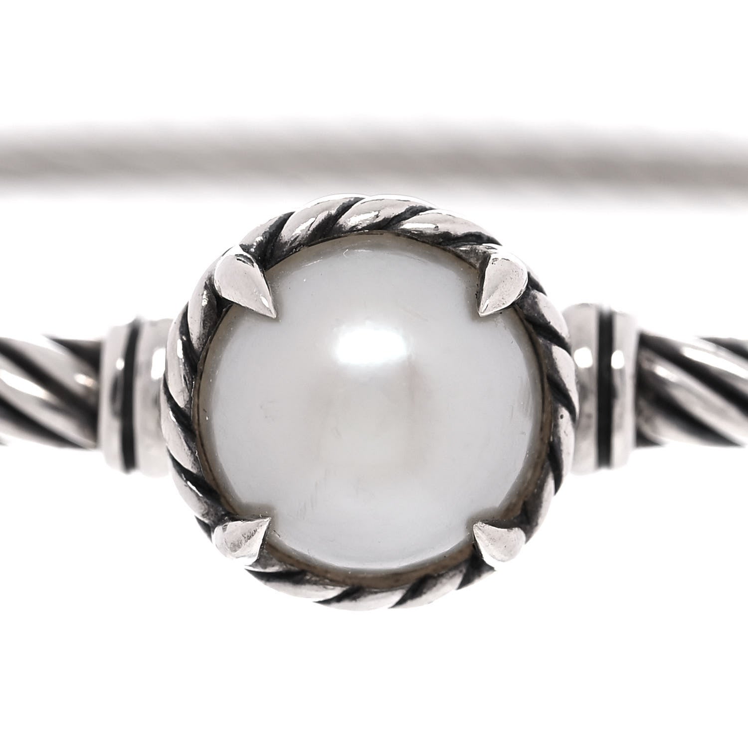 David Yurman Sterling Silver Pearl 3mm Chatelaine Bracelet 6 of 6