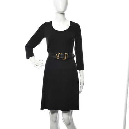 Gucci Calfskin Snake Belt 95 38 Black 2 of 8