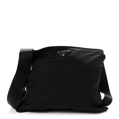 Prada Nylon Vela Flat Messenger Bag Black 1 of 10