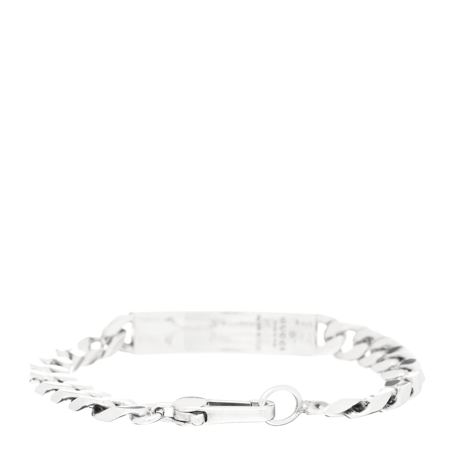 Sterling Silver GucciGhost Hamlet Skull ID Chain Bracelet