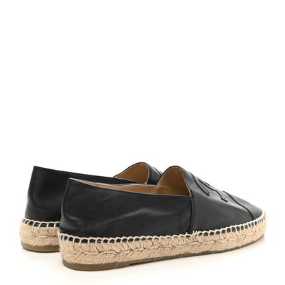 Chanel Lambskin CC Espadrilles 40 Black 4 of 11