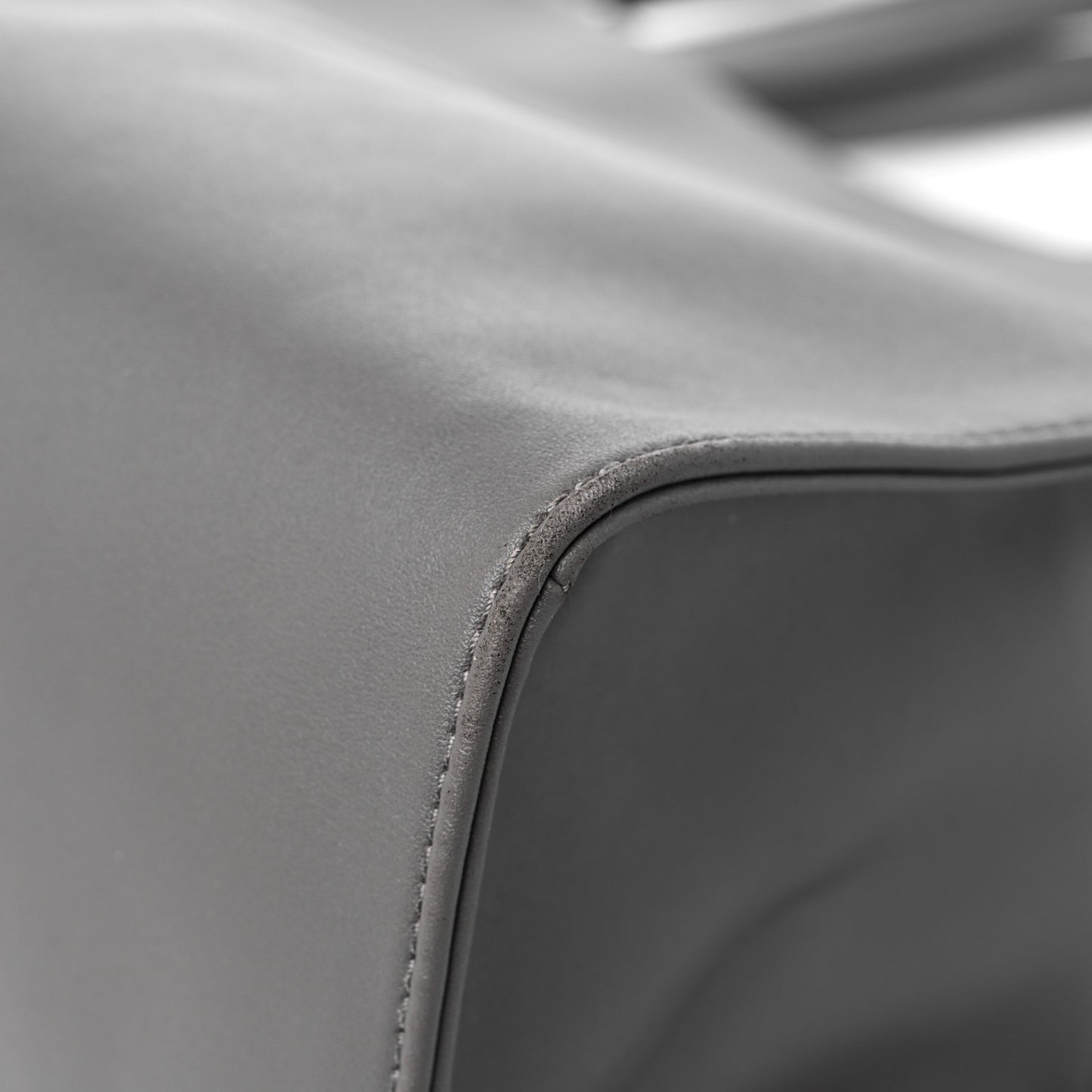 Vegan Leather Medium Shopping Bag Grey