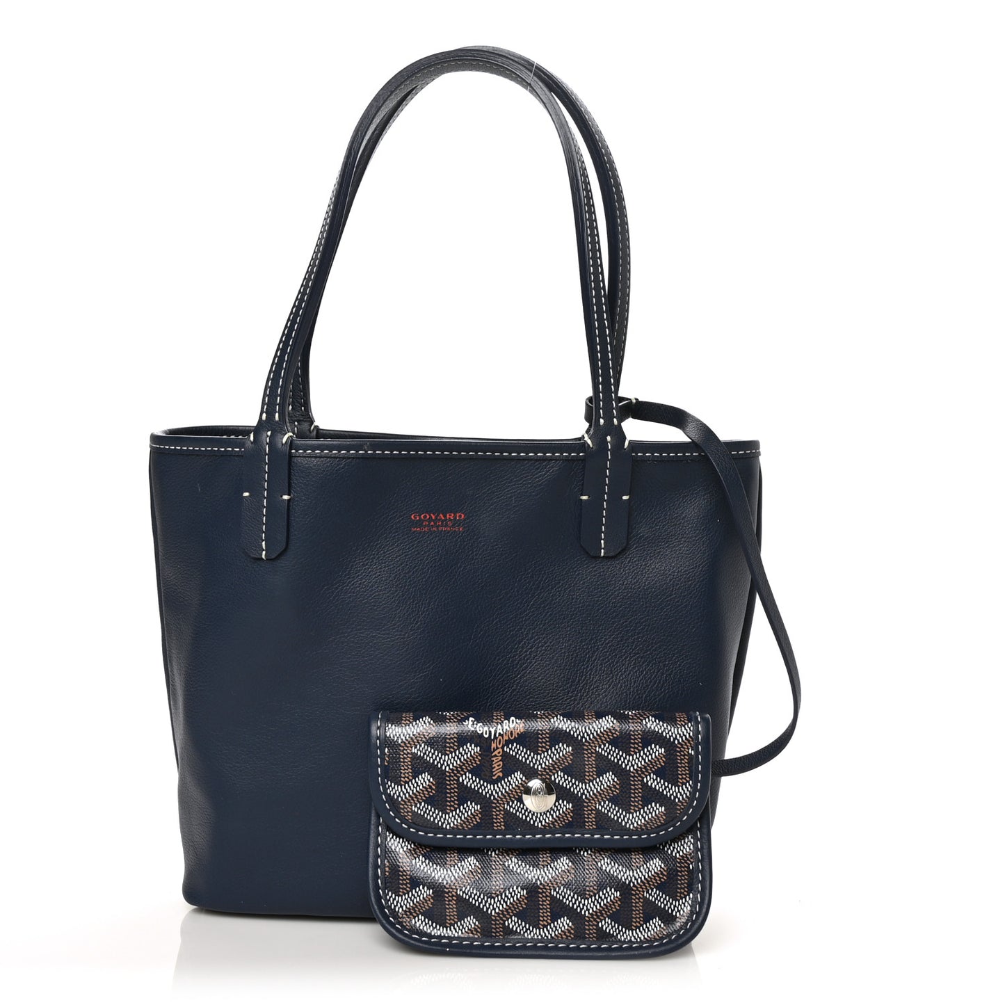 Goyardine Reversible Mini Anjou Navy