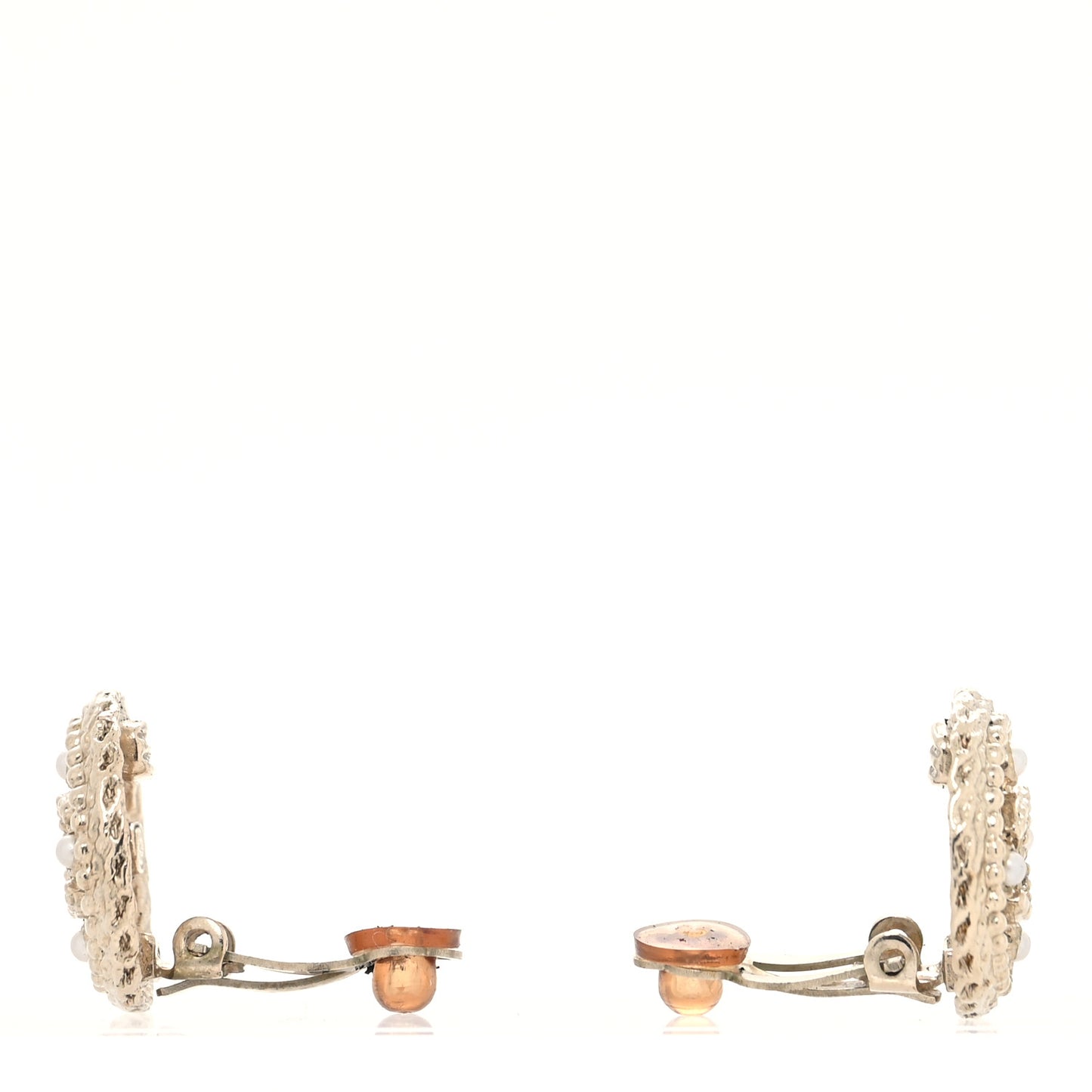 Pearl CC Round Rope Clip On Earrings