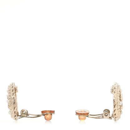 Chanel Pearl CC Round Rope Clip On Earrings 3 of 4
