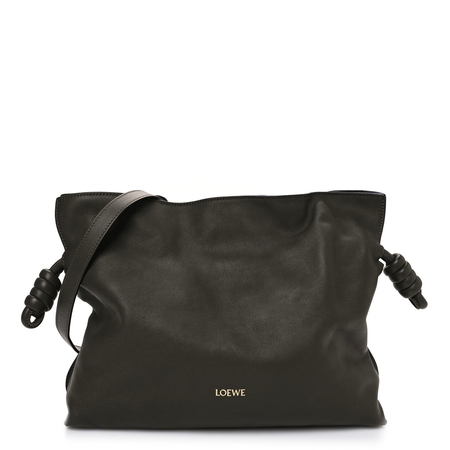 Loewe Calfskin Flamenco Knot Clutch Vintage Khaki 1 of 10