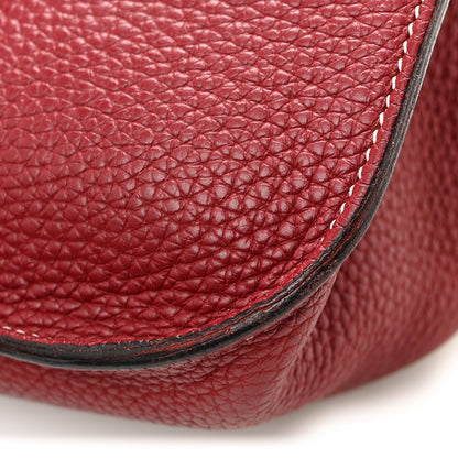 Hermes Taurillon Clemence Halzan 31 GM Rouge H 13 of 13