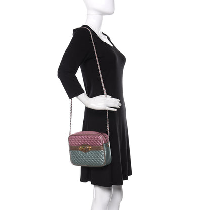 Gucci Laminated Nappa Trapuntata Small Zumi Shoulder Bag Rosa Lago Rame 2 of 10