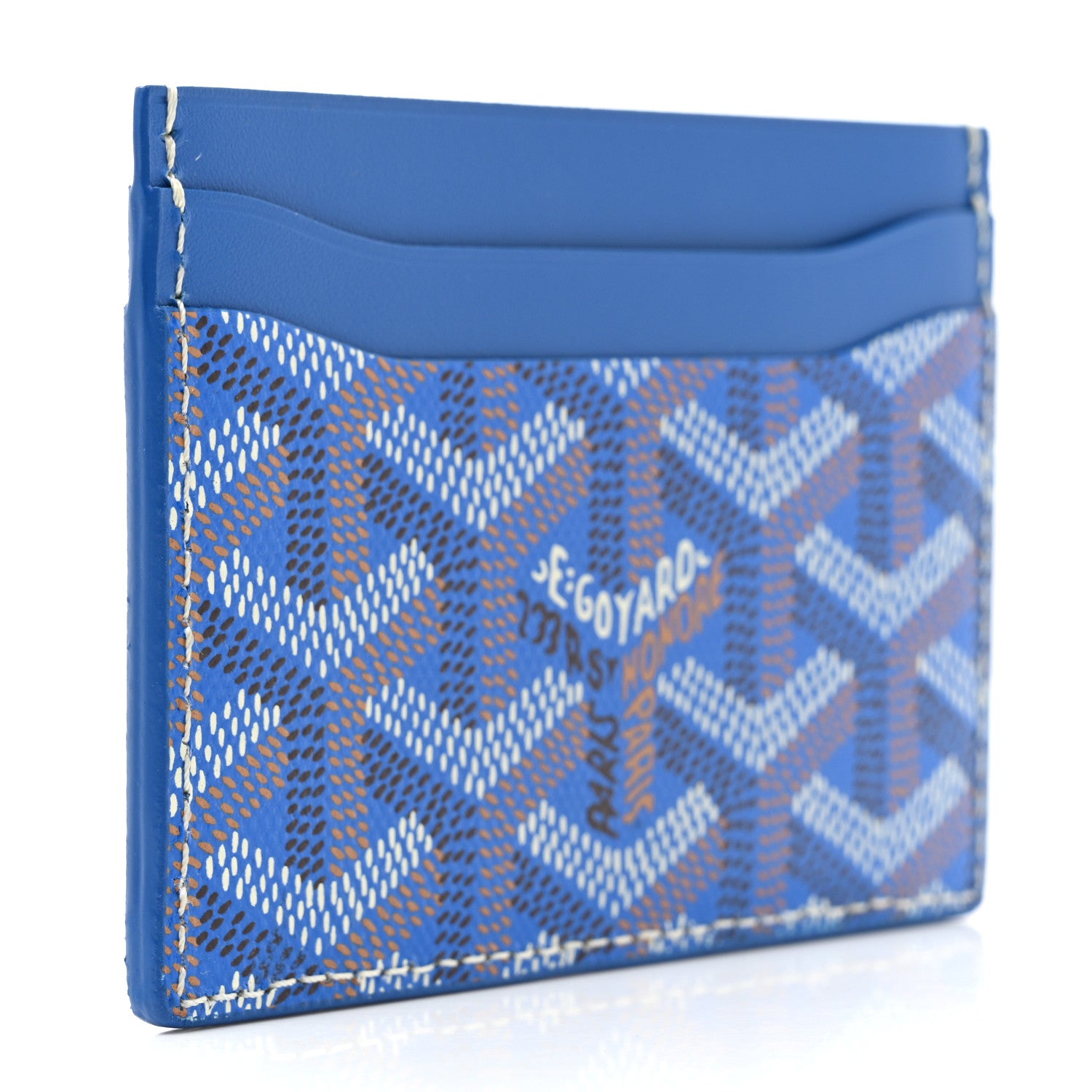 Goyard Goyardine Saint Sulpice Card Holder Sky Blue 3 of 6